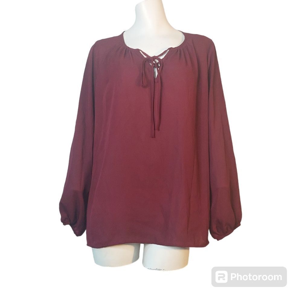 Pleione Women's Blouse in Burgundy